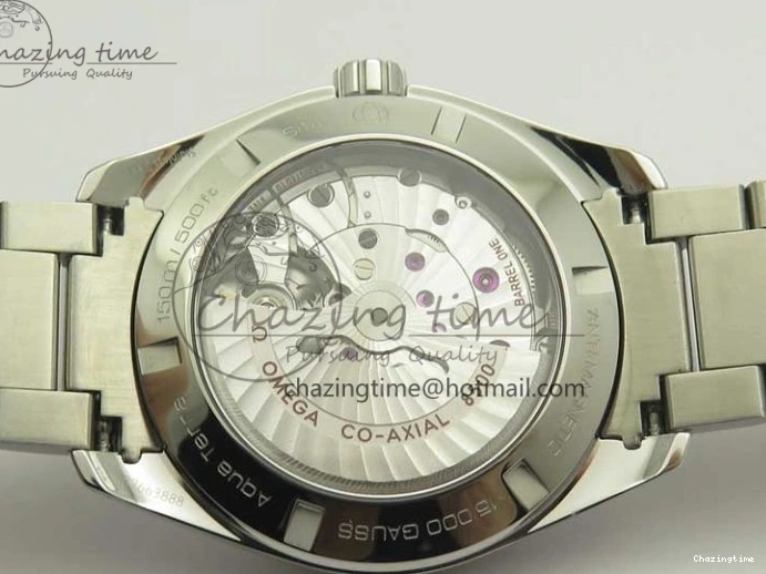 0418 Aqua Terra 150M SS VSF 1:1 Best Edition Blue Wave Textured Dial YG Hand on SS Bracelet A8500 Super Clone Sporty 8026